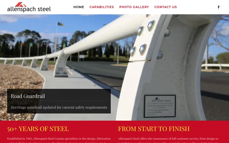 Allenspach Steel website — steel fabrication, Cooma NSW